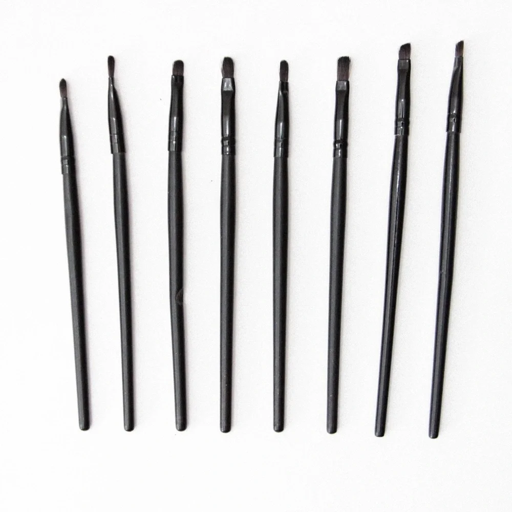 Black Face Eye Lip Make-Up Brushes Set